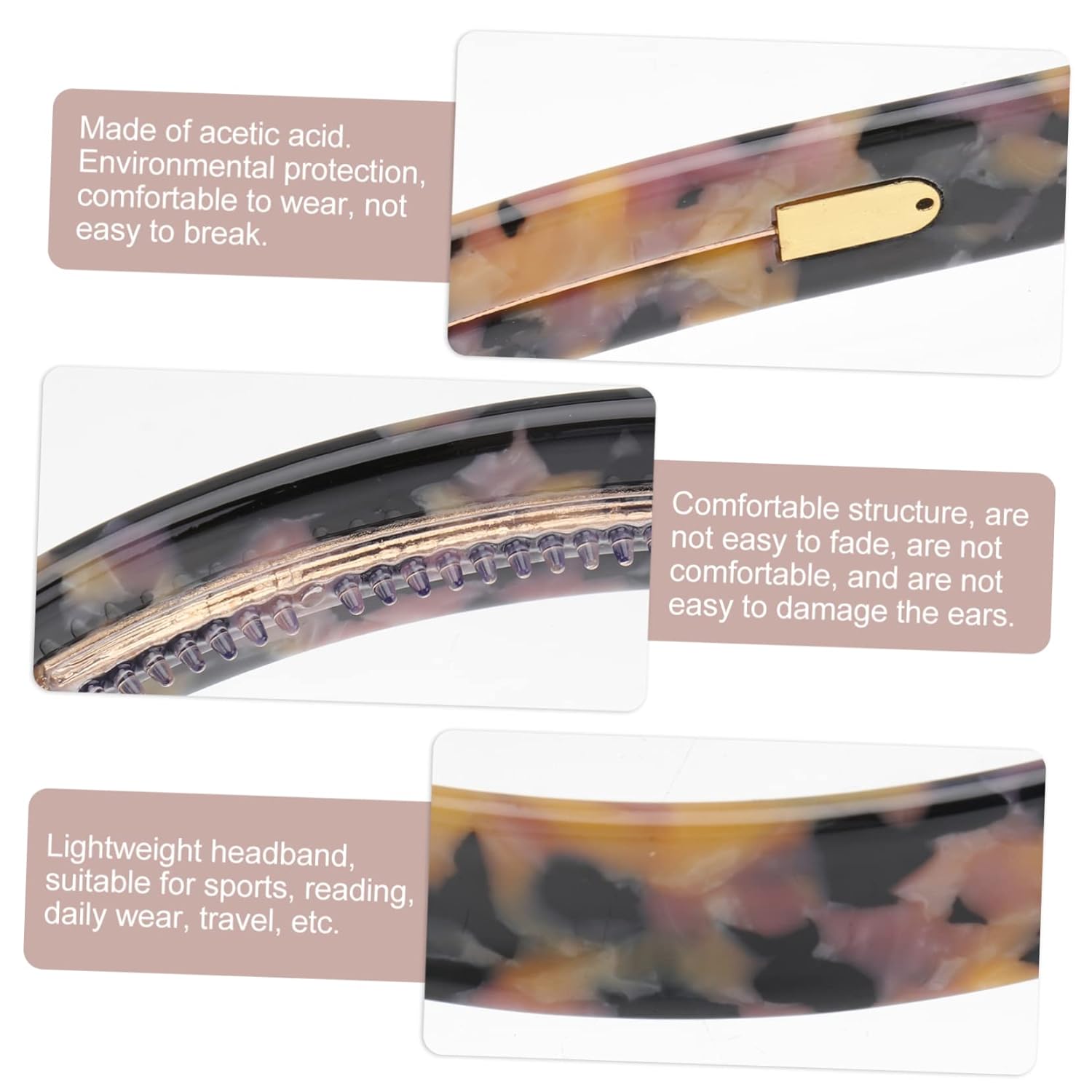 Uonlytech Non-Slip Hairband - Lightweight & Comfortable Headband for Women | Perfect for Face Washing & Daily Wear (5.47x4.72x0.59 In)