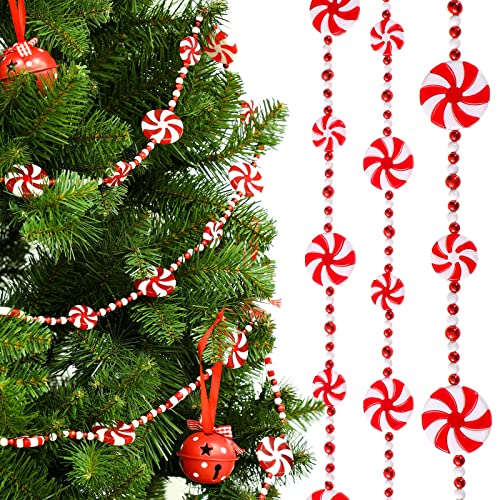 10ft Christmas Candy Cane Garland with Peppermint Accents - Holiday Decor