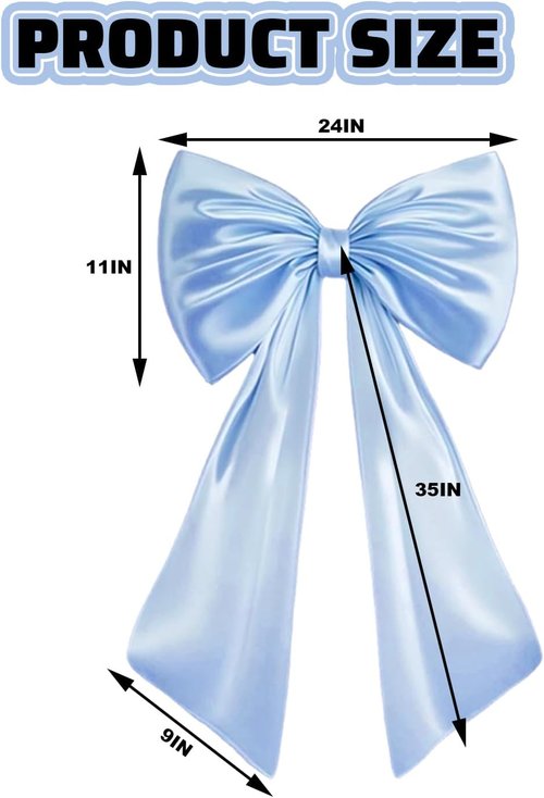 Large Blue Bow Decor by [Brand Name] - Perfect Birthday Party Backdrop & Wall Decorations