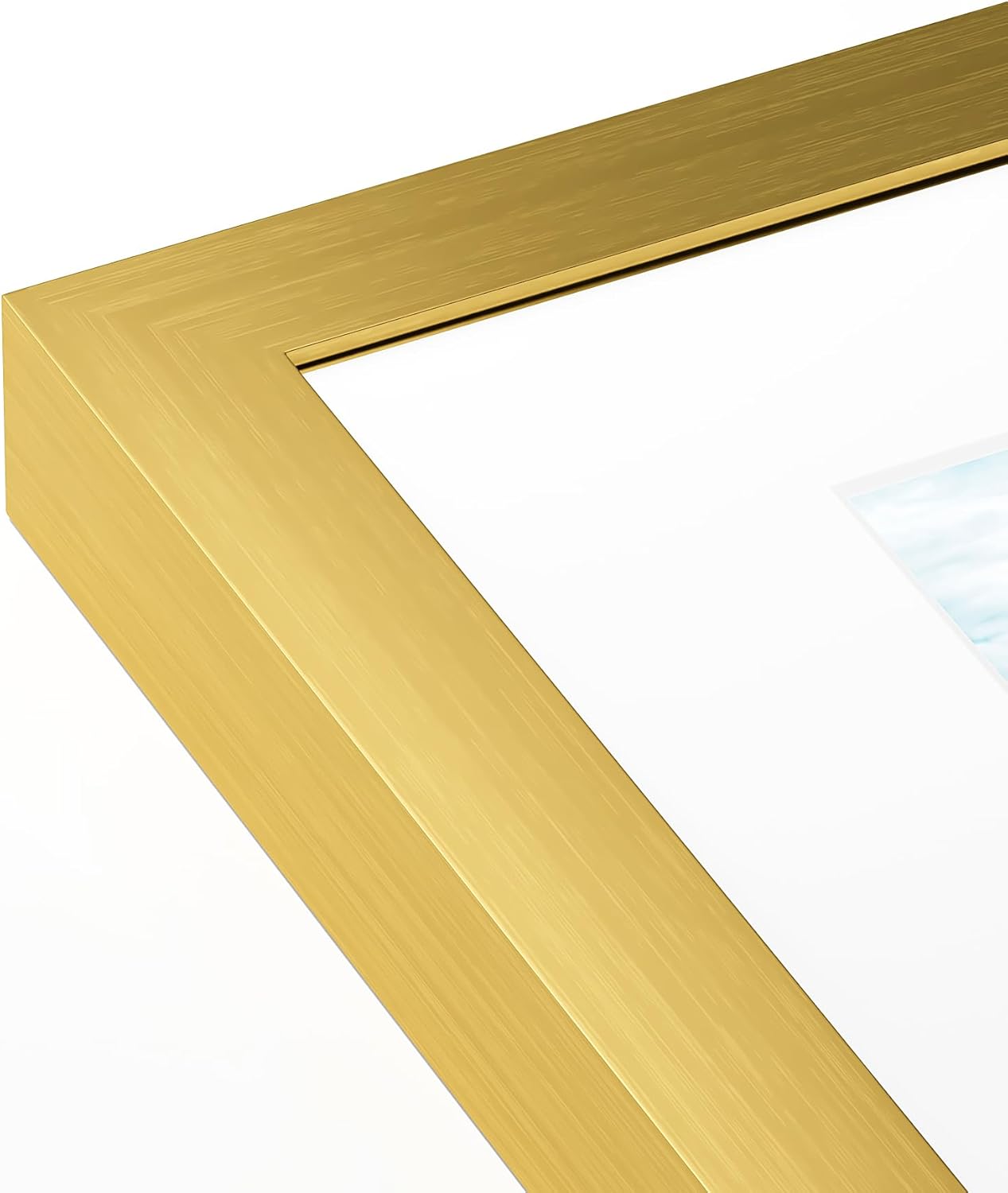 PEALSN 11x14 Picture Frame - Elegant Gold Frame for 8x10 Photos with Mat or 11x14 Without Mat