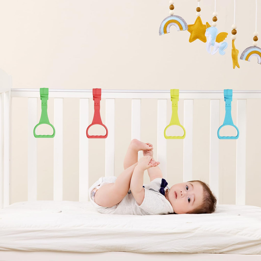 Skiennix 8Pcs Pull Up Rings | Baby Walking Assistant for Cribs - Available in 4 Colors