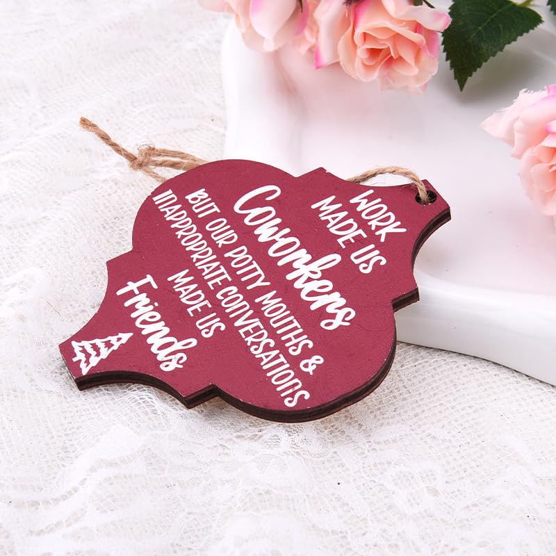 YangQian Coworker Friend Christmas Ornament Funny Colleague Gift for Women Work Bestie Farewell & Going Away