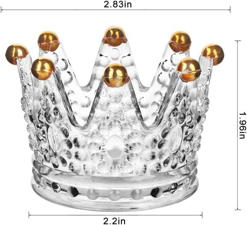 Crown Glass Tealight Candle Holders - Set of 24 Elegant Votive Holders for Weddings & Home Decor