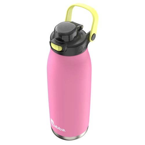 Bubba Radiant Stainless Steel Water Bottle with Push-Button Chug Lid 32oz Azalea