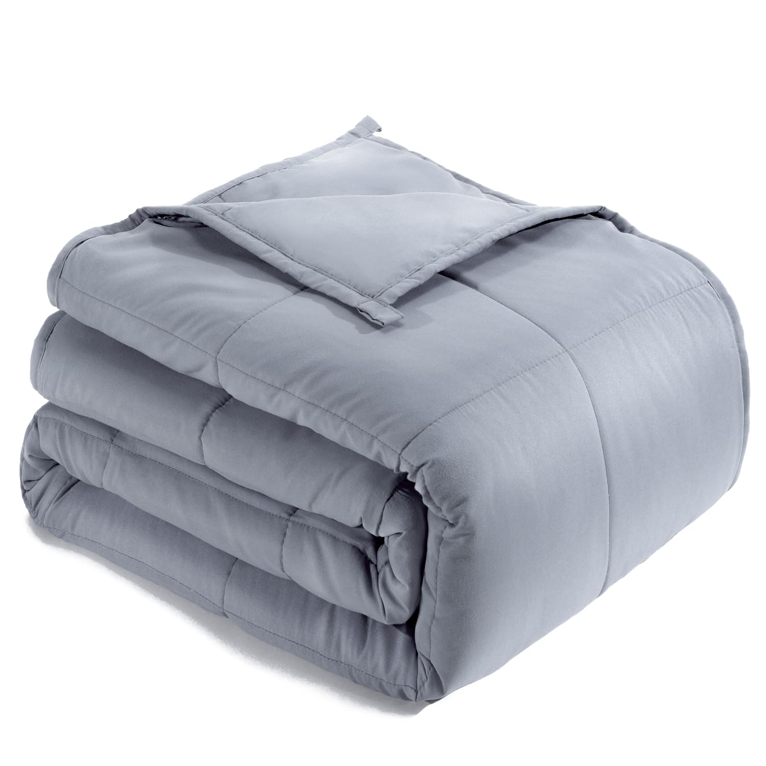 Lofus Weighted Blanket for Adults 15 lbs 48"x 72" Twin Size, Breathable All-Season Weighted Heavy Blankets, Soft Microfiber with Premium Glass Beads for Sleeping, Grey