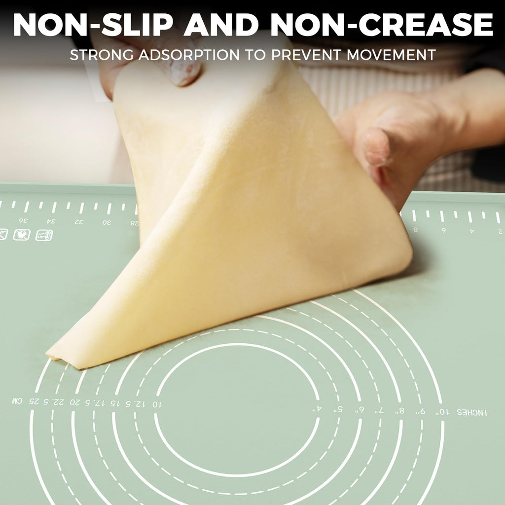 Silicone Baking Mat by [Brand Name] - Extra Thick Non-Stick Dough Rolling Mat 28" x 20" with Measurements