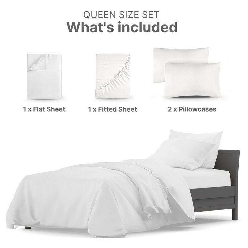 1000 Thread Count Queen Sheet Set - 100% Cotton Bed Sheets - Softer Than Egyptian Cotton - 4-Piece Cream Queen Set - Soft Sateen Weave - Hotel Luxury Bedding 16" Deep Pocket Fits up to 17" Mattresses