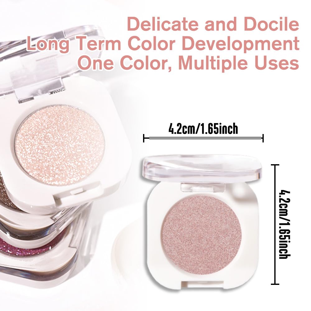Skiennix Champagne Shimmer Cream Eyeshadow - Light Gold Metallic Glow, Crease-Proof & Vegan