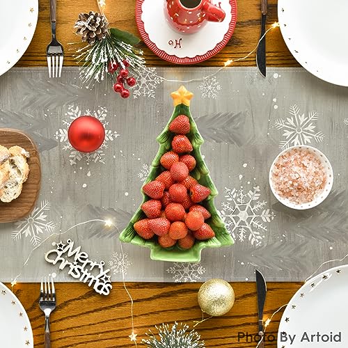 Artoid Mode 13x108 Inch Christmas Table Runner - Silver, 100% Polyester