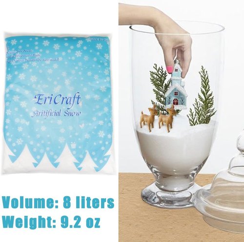 Artificial Snow - 8 Liters of Realistic Decorative Snow for Crafts and Holiday Decor