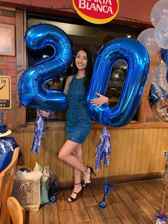 Number Balloons by Navy Blue - 40 Inch 0 Balloon for Birthday Decorations | Perfect for Boys and Men