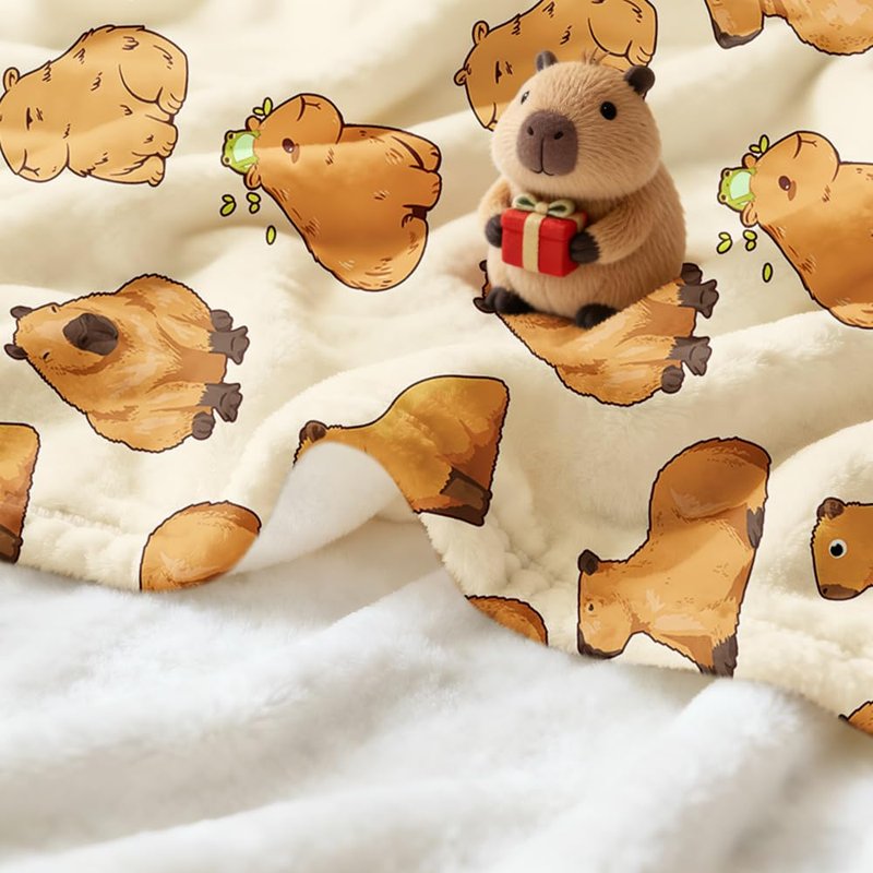 Capybaras Blanket Gift for Girls Boys Kids-40x50 Inches Soft Flannel Blankets Cutes Capybara Cozy Throws Blanket for Women Men, Capybaras Blanket Decor for Couch Sofa Bedroom