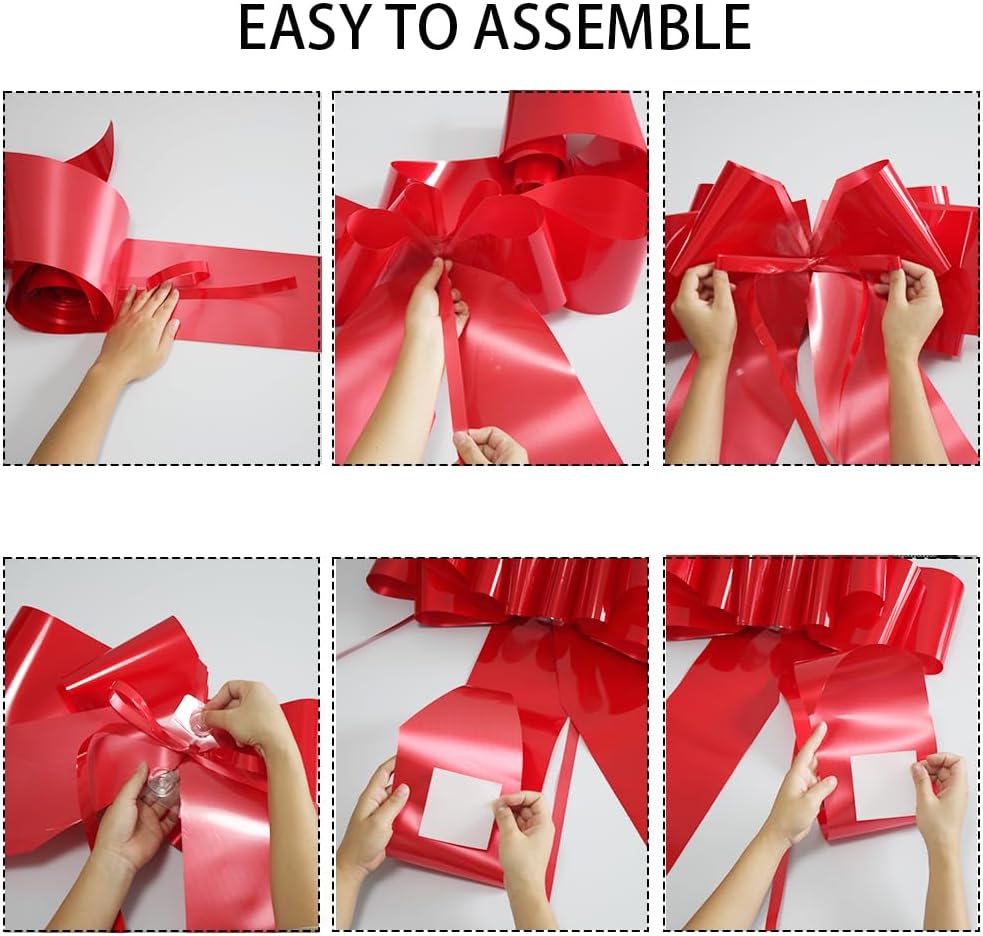 Skiennix Giant Car Bow - 23 Inch Pink Gift Bow for Weddings, Birthdays & Christmas Decorations