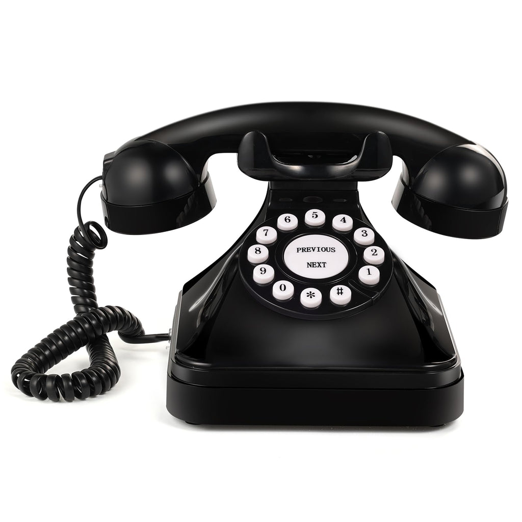 Rotkfst Guest Book Audio Wedding Phone,Record Voice Messages,Retro Guest Book for Wedding or Birthday Party Message Voicemail,Save The Blessings of Your Relatives and Friends（Black Gray）