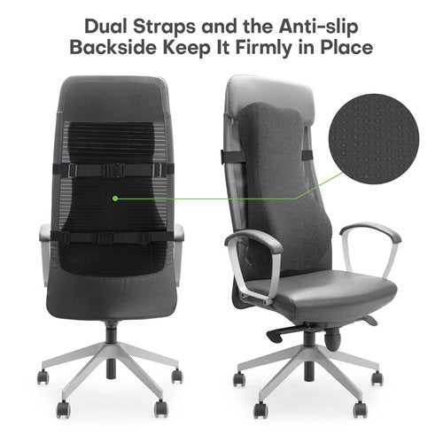 24'' Tall Back Support Pillow Fully Support Entire Back and Shoulder for Pain Relief and Comfort, Memory Foam Back Cushion for Back Rest, Ideal for Executive Office Chair, Computer & Gaming Chair