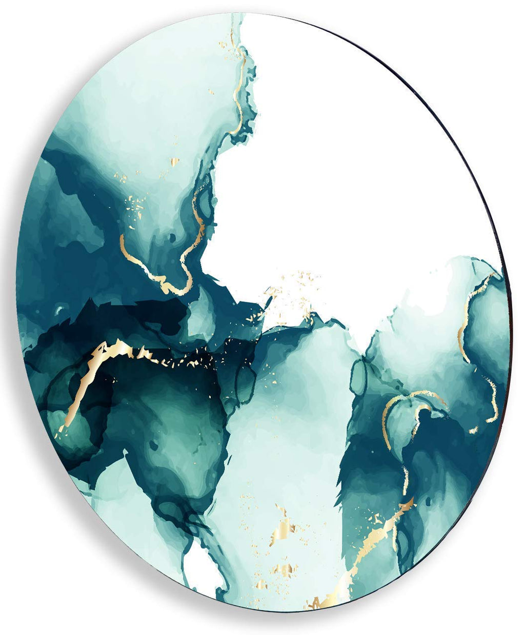 HASTA LA RAIZ | Wooden LAZY SUSAN Turntable - Made in Mexico - Easy Gliding - Non Skid - Model: Green Marble (14 inches).