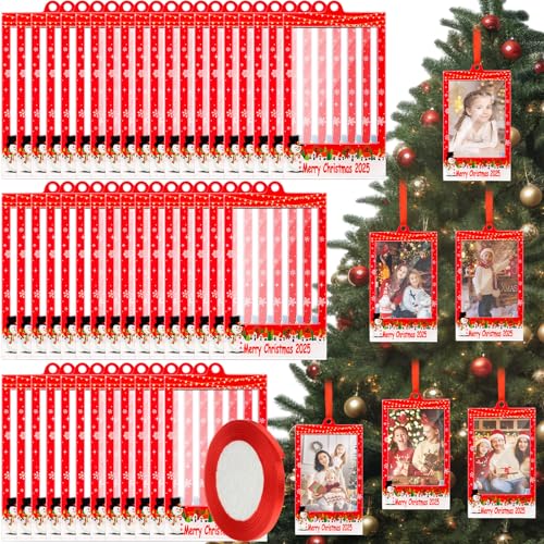 Vercraft 48 Pcs Christmas Photo Frame Ornaments Style 3 - Holiday Tree Decorations
