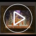 San Francisco Music Box Reindeer in the Woods Frame with Lights & Music