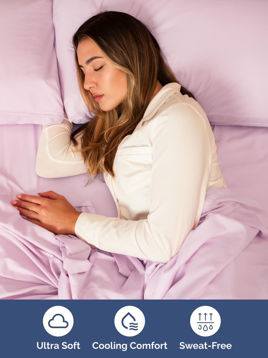 Skiennix Extra Deep Split King Sheet Set - 7 Piece Breathable Cooling Bedding - Soft Wrinkle-Free Light Pink