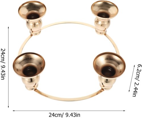 Luxshiny Christmas Advent Ring - Elegant Wreath Candle Holder for Festive Home Table Decor