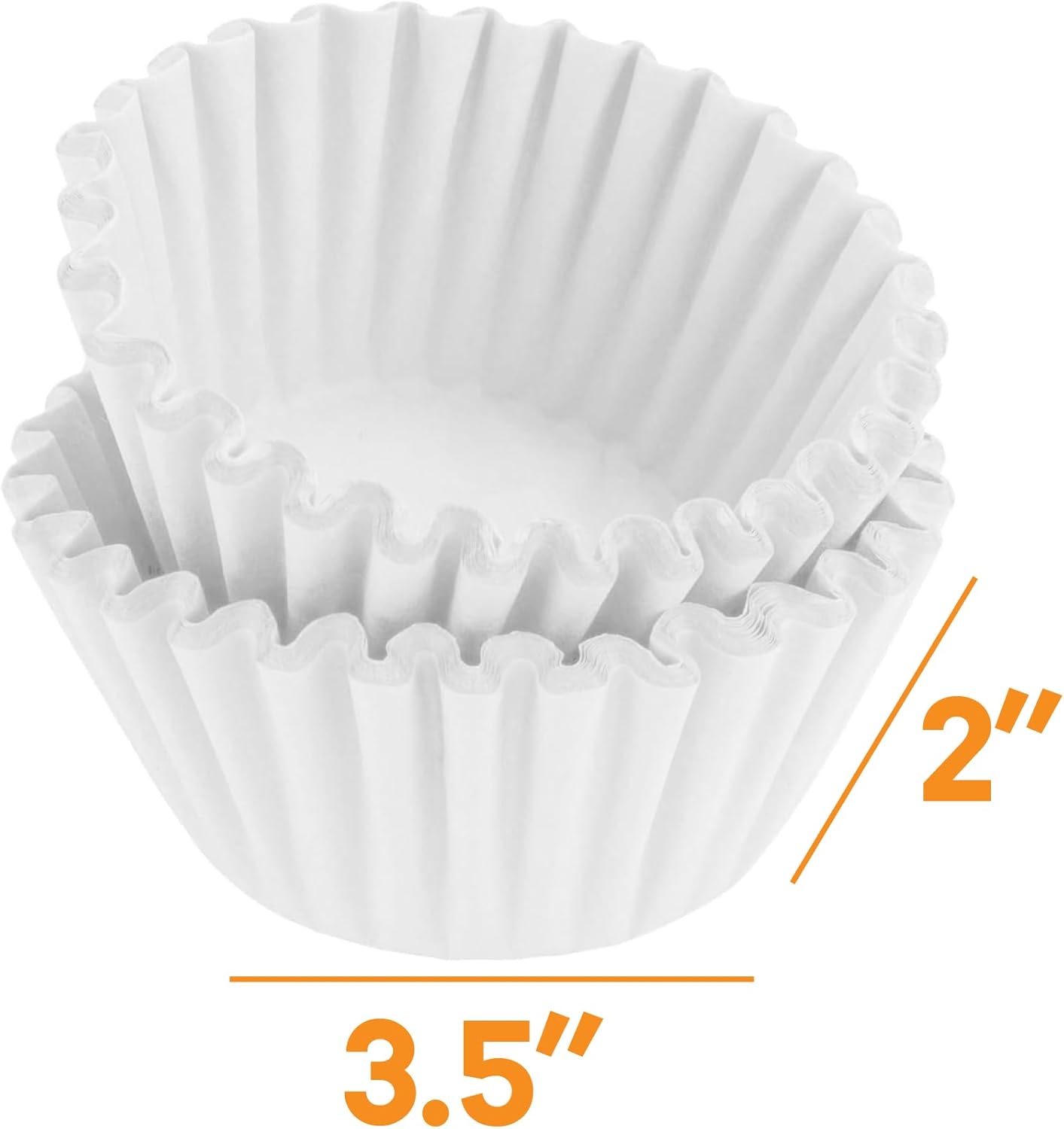 Skiennix 4-Cup Coffee Filters - Premium White Basket Filters (100 Count)