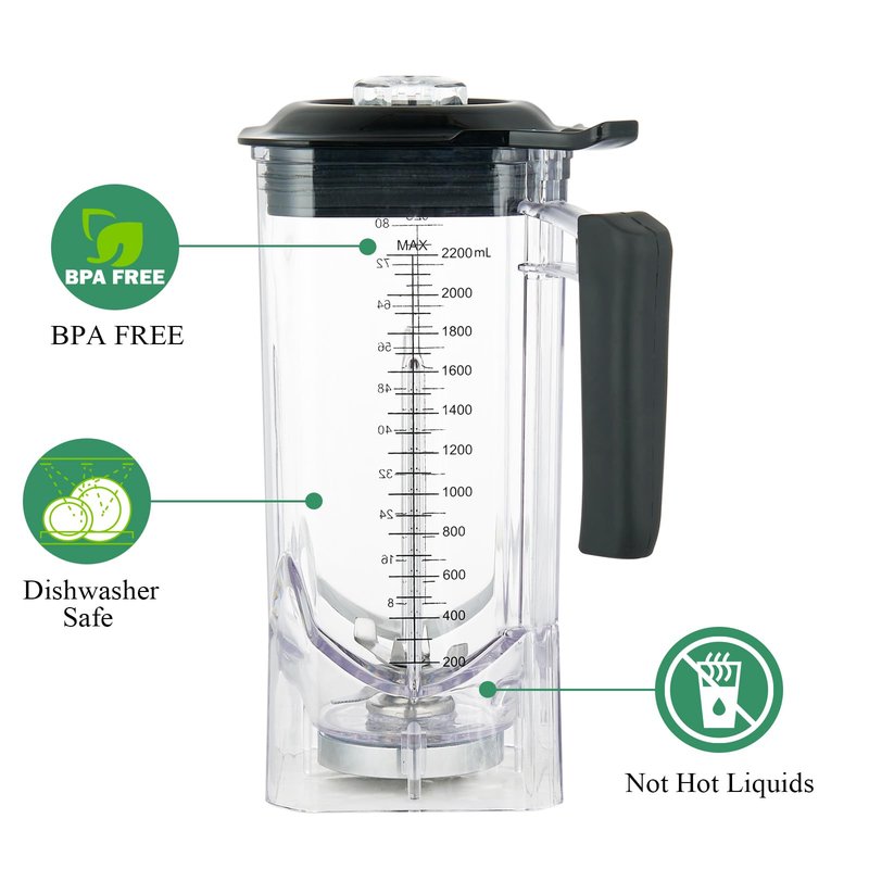 K90 Pitcher Replacement Compatible with WantJoin K90, Oliboni B-90A Blender and CRANDDI K90 Blender, Food-grade Pitcher, 80oz / 2200ML