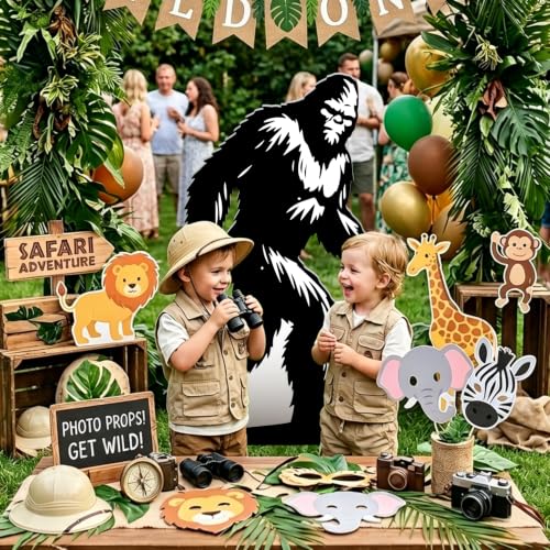 5ft Bigfoot Silhouette Standee - Lifesize Corrugated Plastic Sasquatch Prop