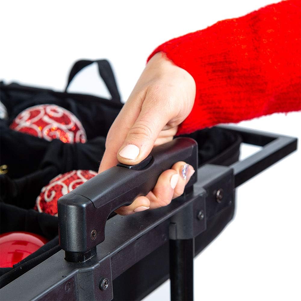 TreeKeeper Telescoping Ornament Storage Box - Adjustable Organizer for 120 Ornaments Up to 4 Inches | 5 Removable Trays