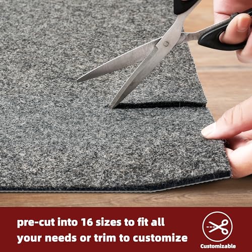 5x7 Ft Non-Slip Rug Pad, 1/4 Inch Thick Felt and Natural Rubber Gripper