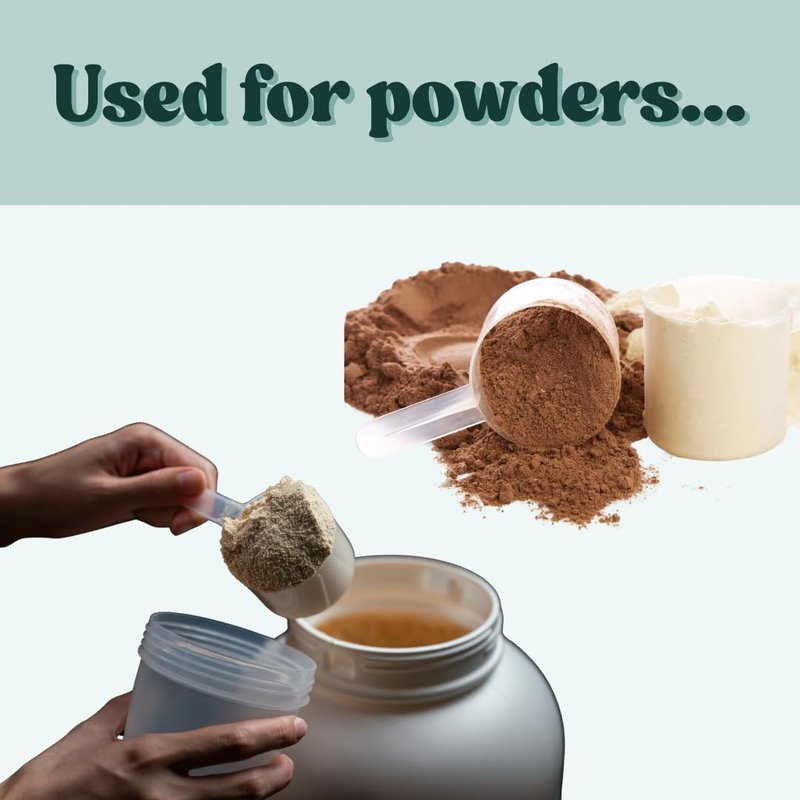 Supplement and Supply 1/3 Cup (80 mL | 2.7 Oz.) Long Handle Plastic Measuring Scoop for Coffee, Protein Powder, Pet Food, Spices, Grains, Dry Goods – Food-Grade BPA-Free (Pack of 5)