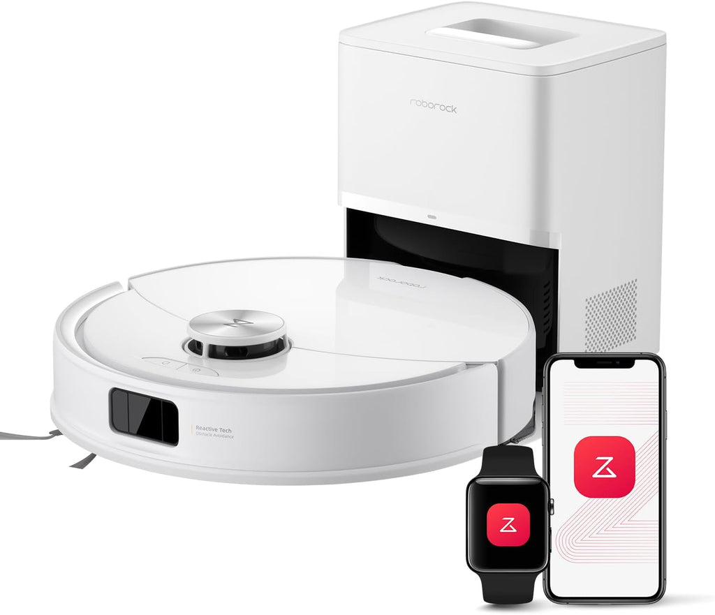 Roborock Q10 S5+ Robot Vacuum & Mop - 10,000Pa Suction, 70 Days Self-Emptying, Sonic Mopping, Ideal for Pet Hair