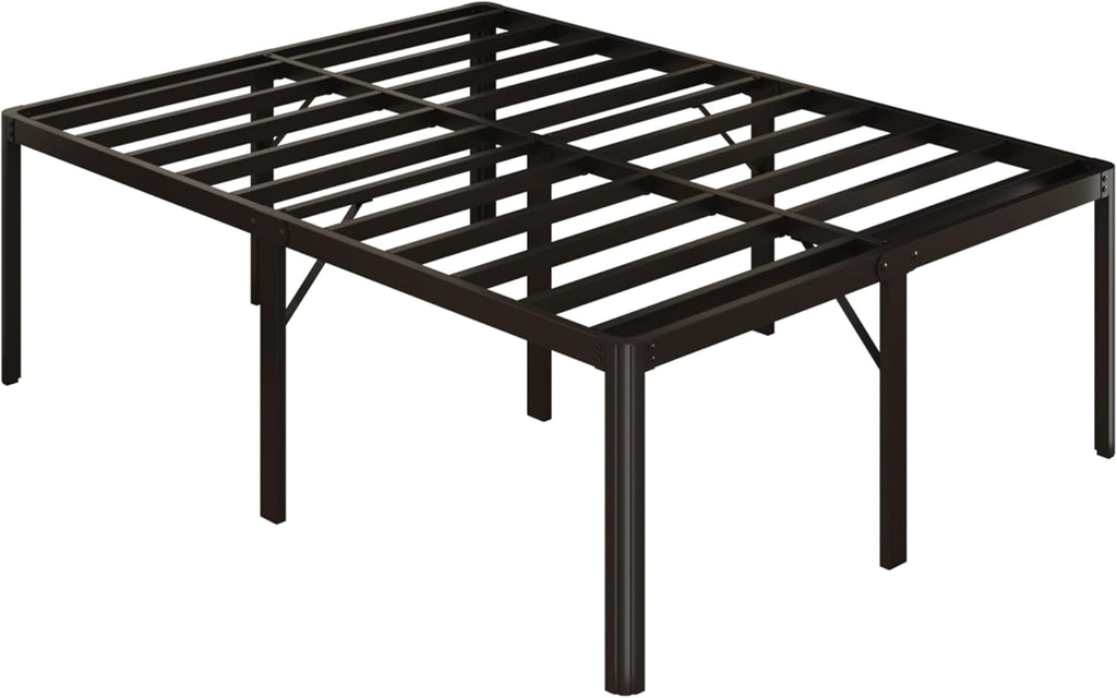 Yicensen Queen Bed Frame - 22 Inch High Heavy Duty Metal Platform | Rounded Corners, Easy Assembly, Noise-Free, Black