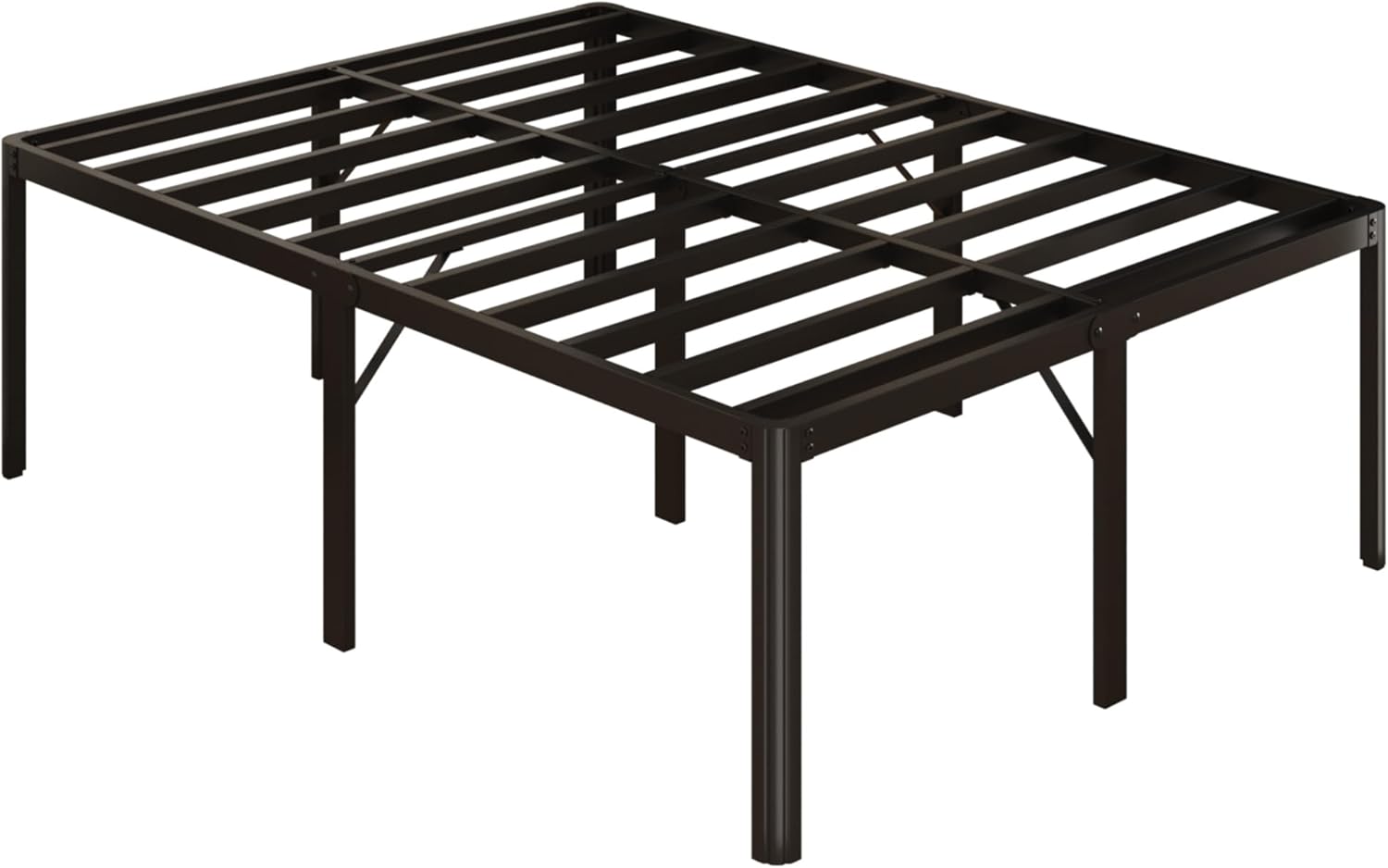 Yicensen Queen Bed Frame - 22 Inch High Heavy Duty Metal Platform | Rounded Corners, Easy Assembly, Noise-Free, Black