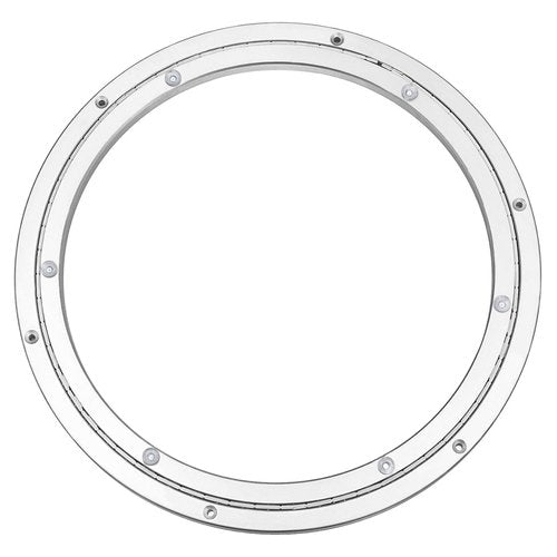 MECCANIXITY Aluminum Lazy Susan 18 Inch Muffler Turntable Ring Large Bearing Metal Rotating Turntable Bearings Swivel Plate Hardware for Round Dining-Table Showcase Display Stand Silver