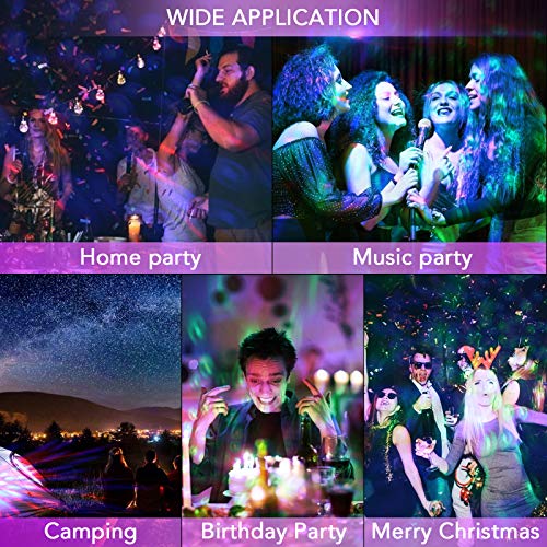 Lmaytech 2 Pack USB Mini Disco Ball Party Lights Sound Activated DJ Stage Strobe Lights