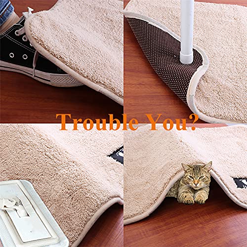 Non-Slip Rug Grippers for Hardwood Floors - 10-Pack Anti-Curling Carpet Tape