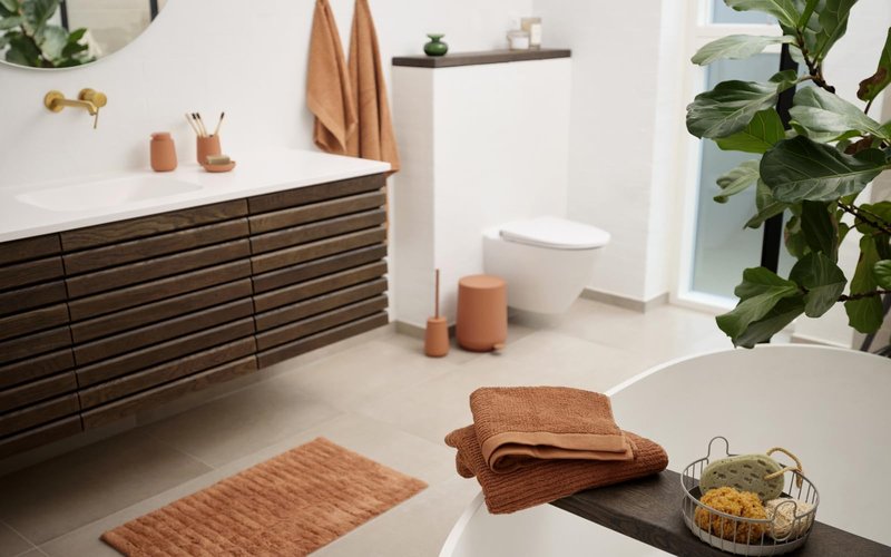 Zone Denmark Nova One Ceramic Toilet Brush with Brush Holder, Soft Touch Coating, Diameter 10.3 cm, Height 37 cm, Mandarin
