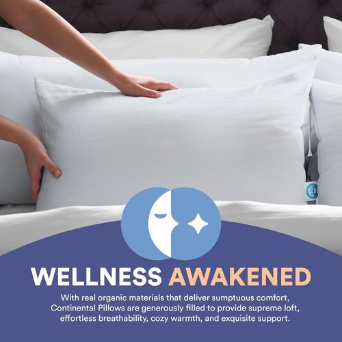 Medium Standard Pack of 1 100% White Down Pillows 20oz 550FP Hotel Down Pillows for Supporting Back Side and Stomach Sleepers