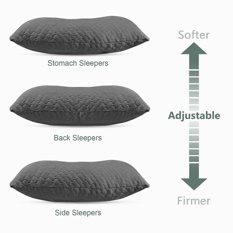 CHxxy Side Sleeper Pillow for Neck and Shoulder Reilef, Ergonomic Design Medium Firm Pillow, Queen Size Bed Pillows for Sleeping, Cross Cut Memory Foam Pillows for Back, Stomach and Side Sleepers