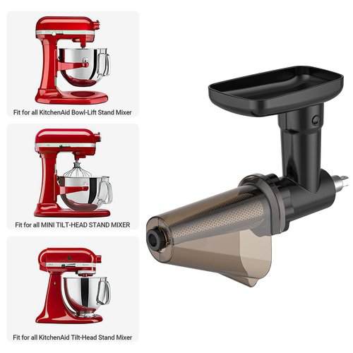 Fruit & Vegetable Strainer Attachment Set for KitchenAid Stand Mixer, Includes Food Grinder Attachment with Sausage Stuffer Tubes and Juicer Auger, Meat Grinder Attachment for KitchenAid by InnoMoon