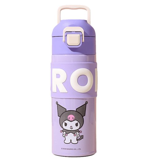 Everyday Delights Kuromi Stainless Steel Insulated Water Bottle 400ml - Purple