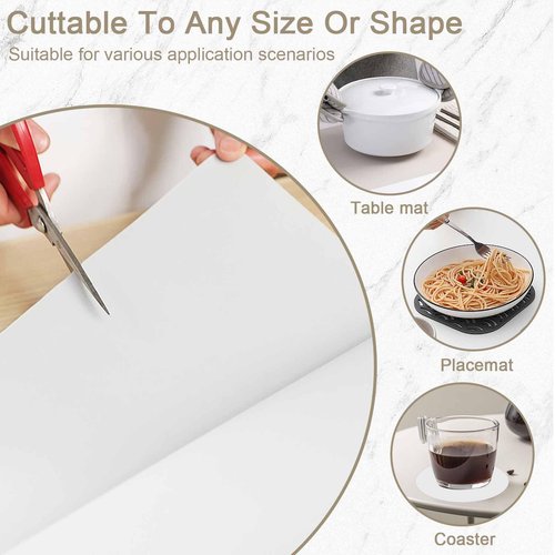 78.7"x15.7"(200cmx40cm) Large Silicone Mats for Countertop, Heat Resistant Mat, Waterproof Nonslip Silicone Kitchen Counter Mat, Nonstick Table Placemat, Multipurpose Mat, Black