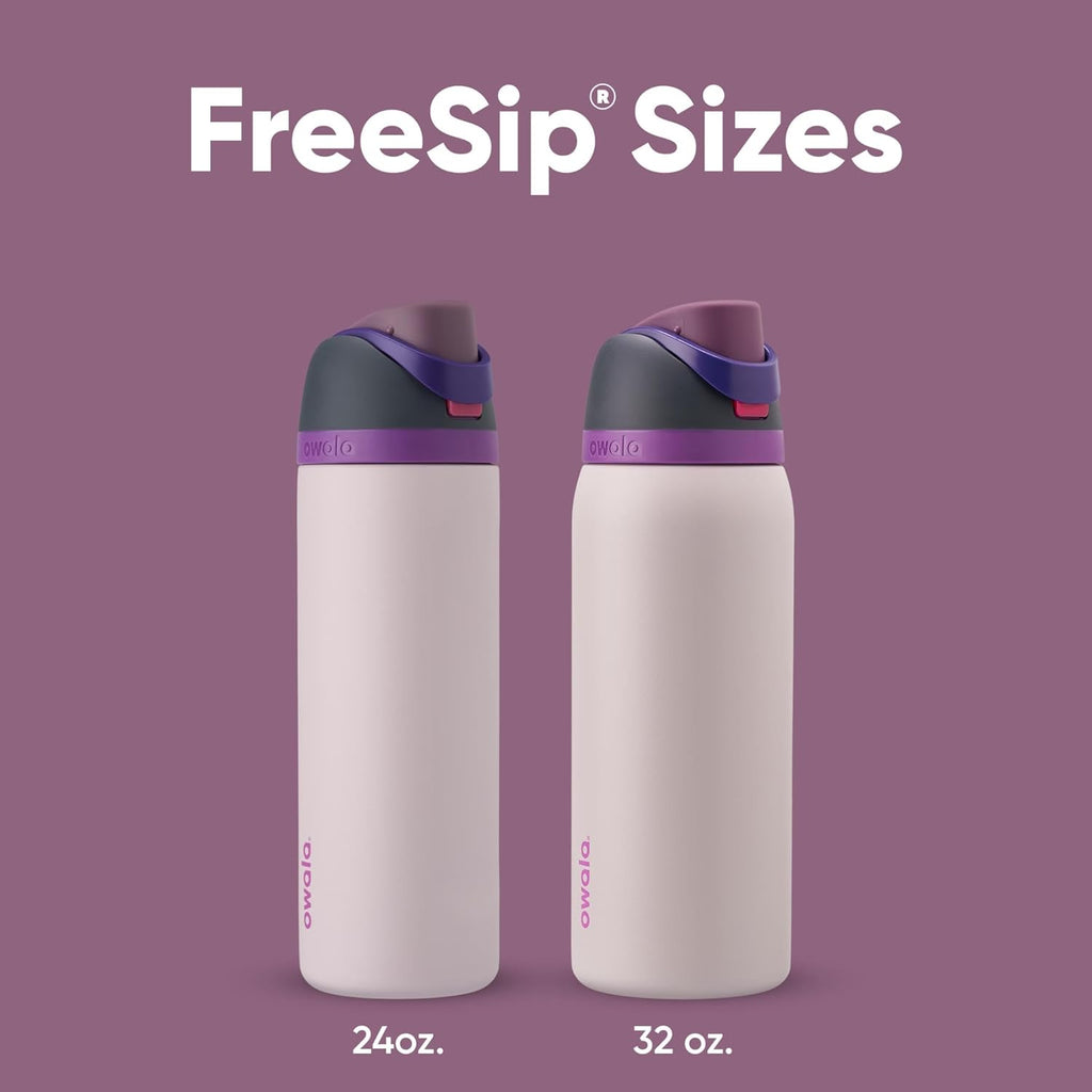 Owala FreeSip 24 oz Insulated Stainless Steel Water Bottle - BPA-Free, Ideal for Sports & Travel, Dreamy Field