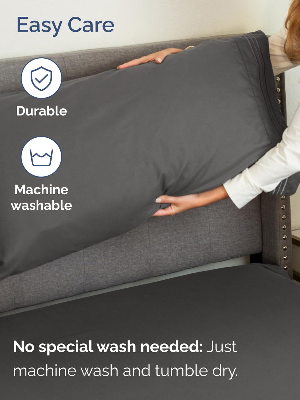 Skiennix Extra Deep Queen Sheet Set - 6 Piece Breathable Cooling Bedding - Soft Wrinkle-Free Charcoal