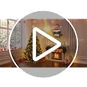 Glowing Santa Christmas Wreath for Front Door with 20-LED Lights