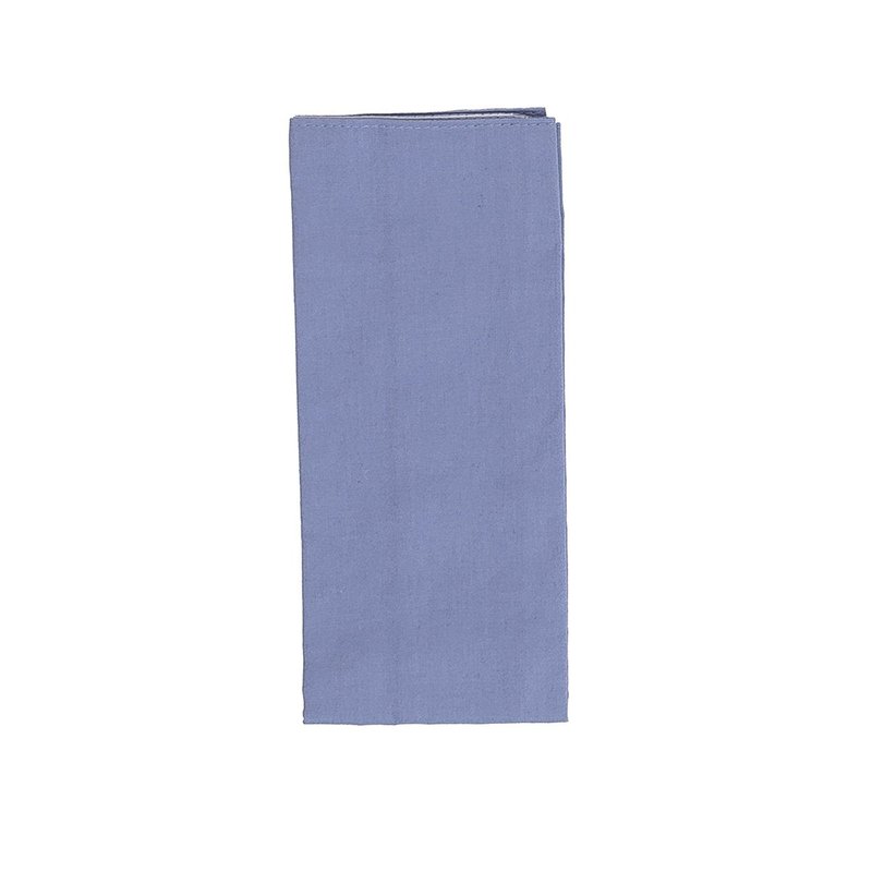 C&F Home Solid Periwinkle Reversible Cotton Machine Washable Napkin Set of 6 Napkin Blue