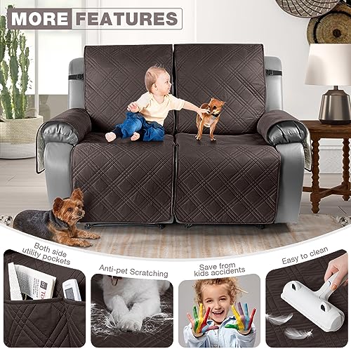 Waterproof Oversized Loveseat Recliner Cover with Elastic Straps