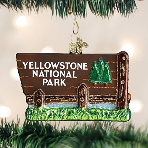 Yellowstone National Park Glass Blown Christmas Ornament