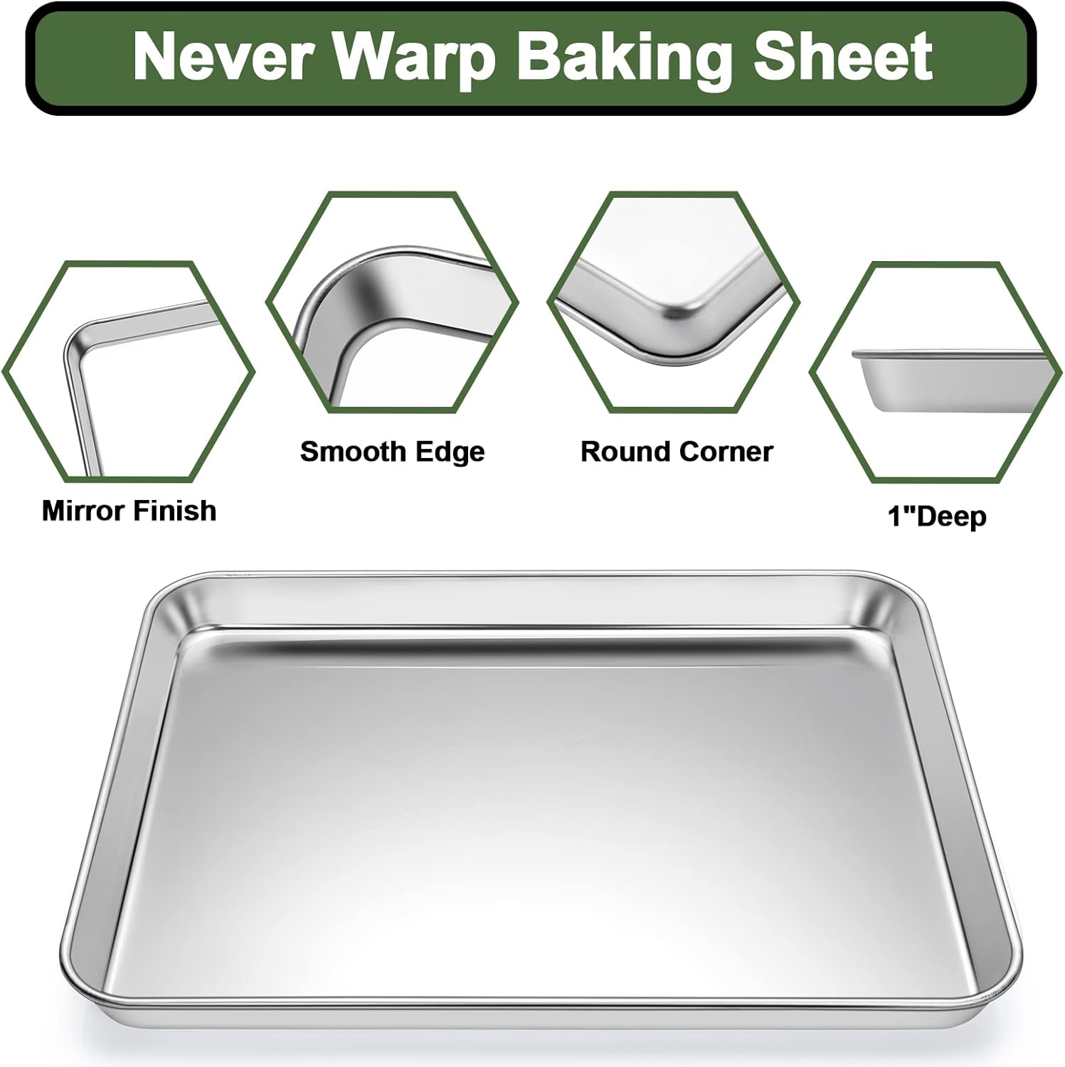Stainless Steel Baking Sheet Set by [Brand Name] - Heavy Duty Cookie Pan with Cooling Racks & Silicone Mats - Set of 9 (3 Sheets, 3 Racks, Grey)