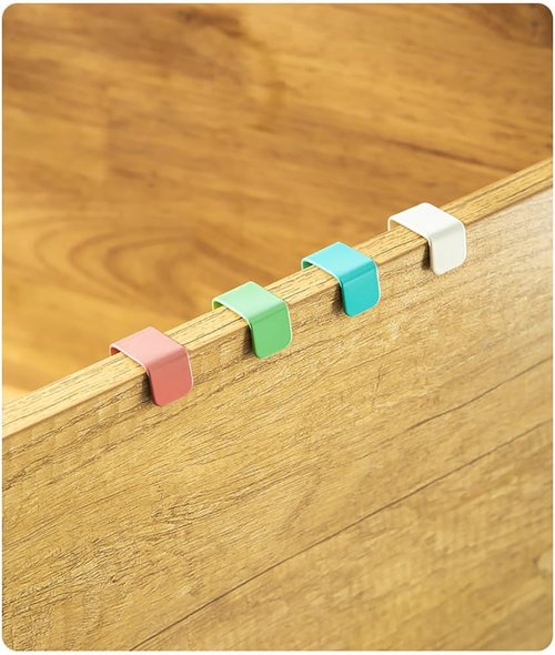 Eywlwaar Over The Cabinet Door Hooks - 4-Pack Single Hook for Easy Organization | Fits Doors Up to 0.8 Inch Thick